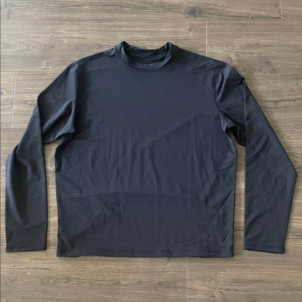 All in Motion Black High Neck Long Sleeve Athletic Shirt, Size XXL